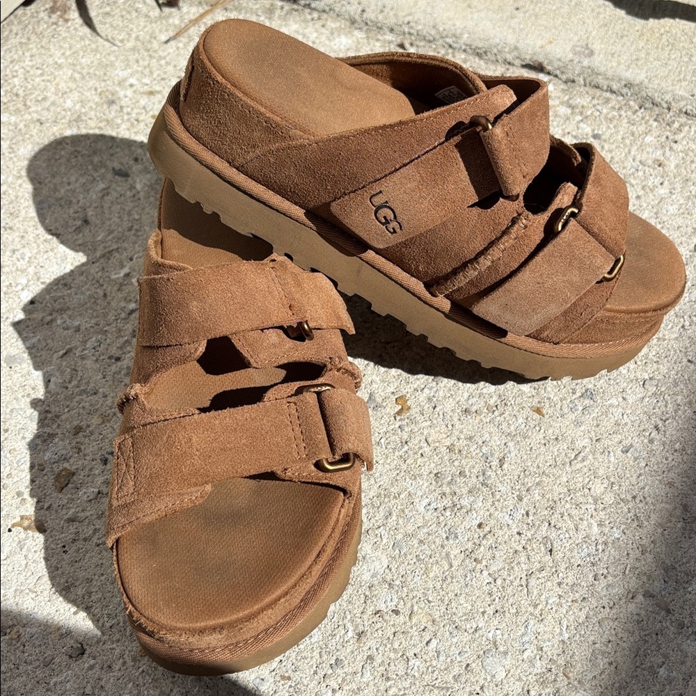 UGG size 7 Goldenstar platform Slide Sandals